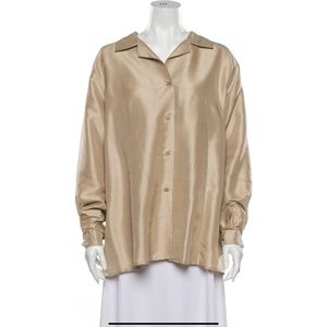 Marina Rinaldi Silk Button Up Top